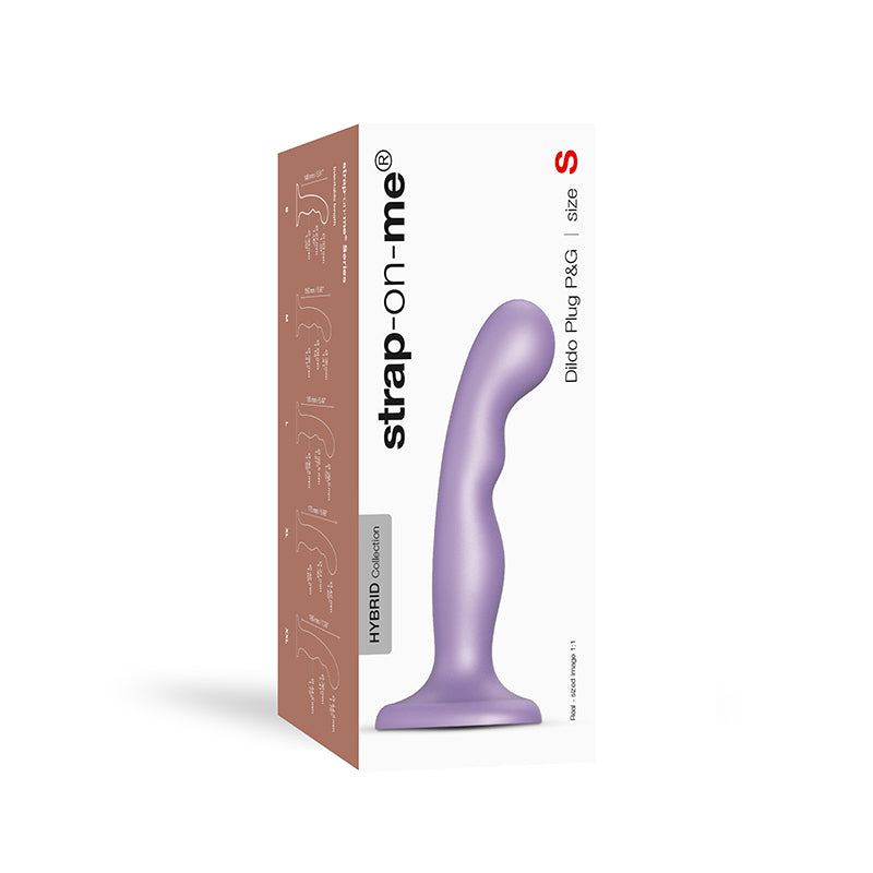 Strap-On-Me Hybrid Collection Silicone Dildo Plug P&G Metallic Lilac Small