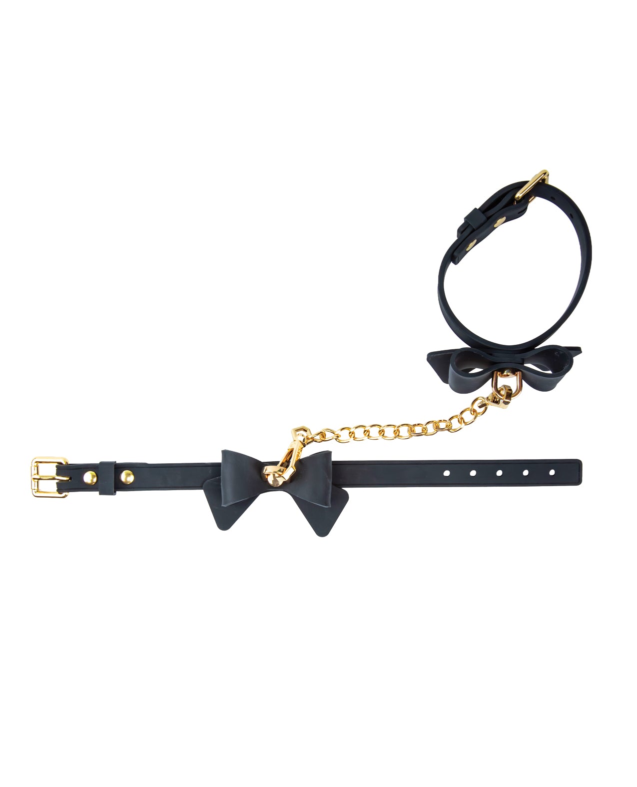 Blush Temptasia Ardor Wrist & Ankle Restraints w/Bow - Black