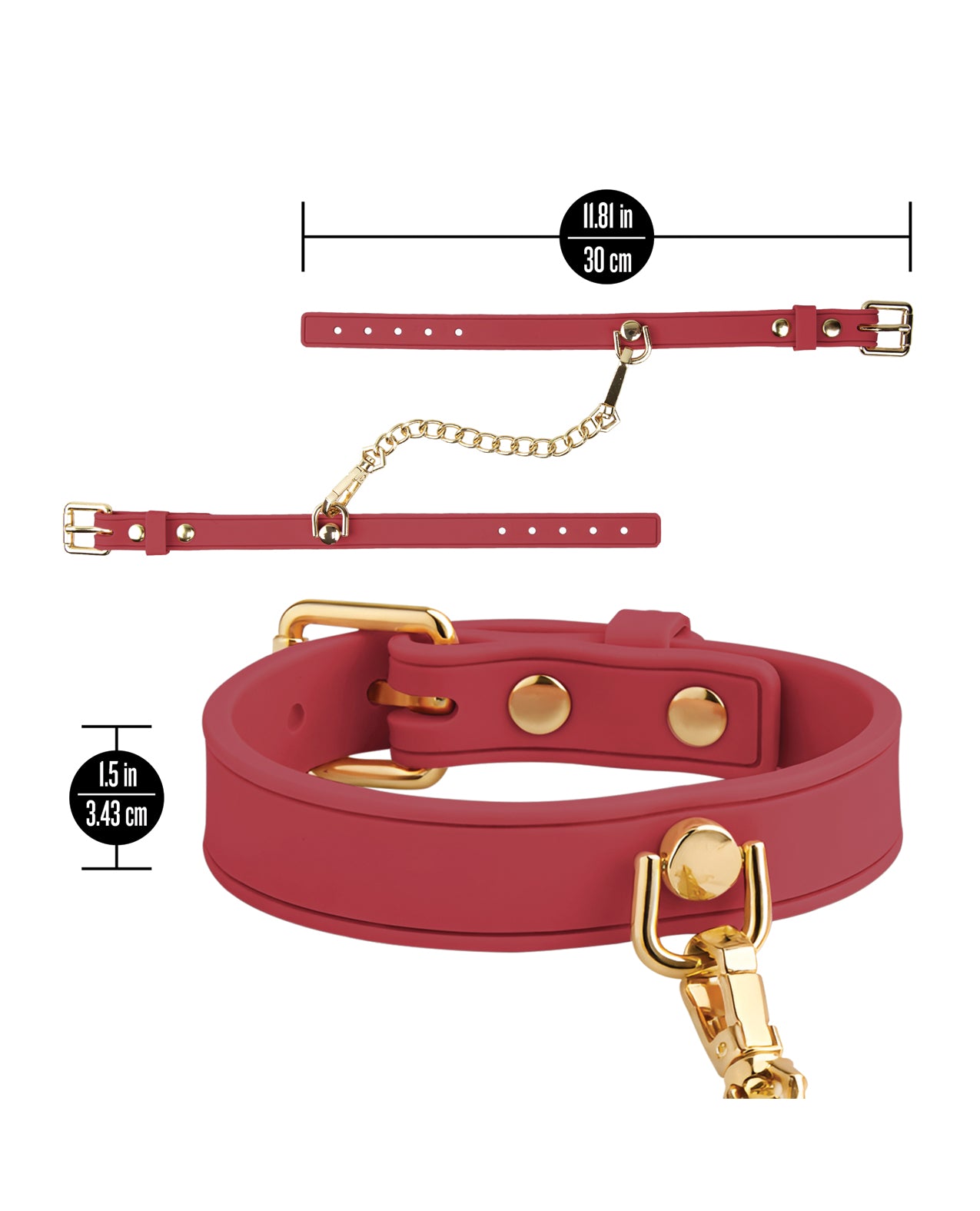 Blush Temptasia Ardor Wrist & Ankle Restraints - Red