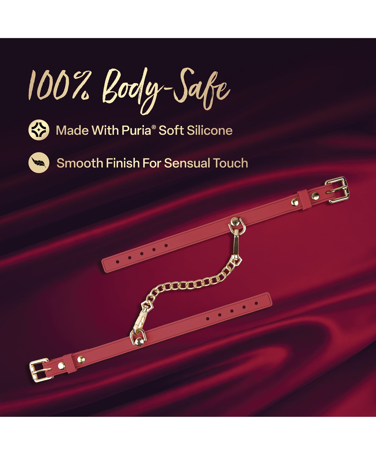 Blush Temptasia Ardor Wrist & Ankle Restraints - Red