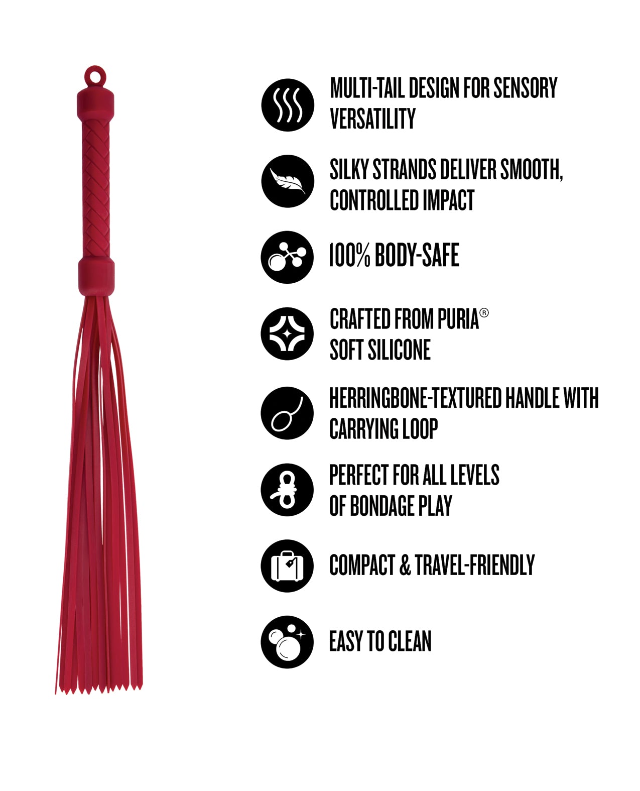 Blush Temptasia Ardor Flogger - Red