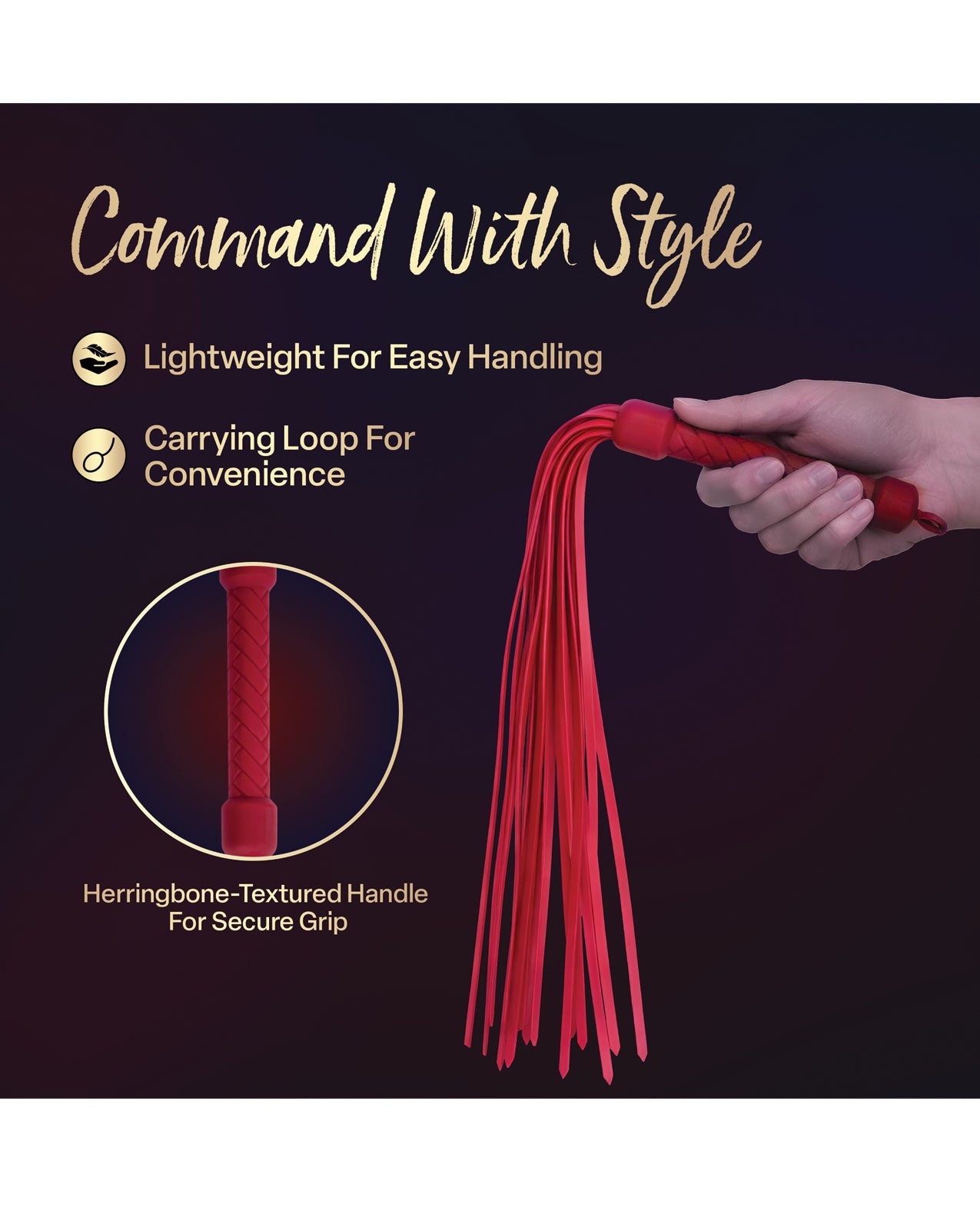 Blush Temptasia Ardor Flogger - Red