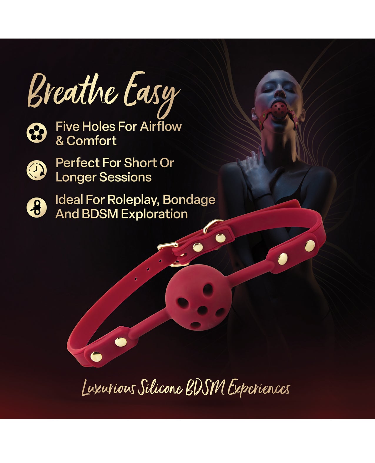 Blush Temptasia Ardor Ball Gag - Red