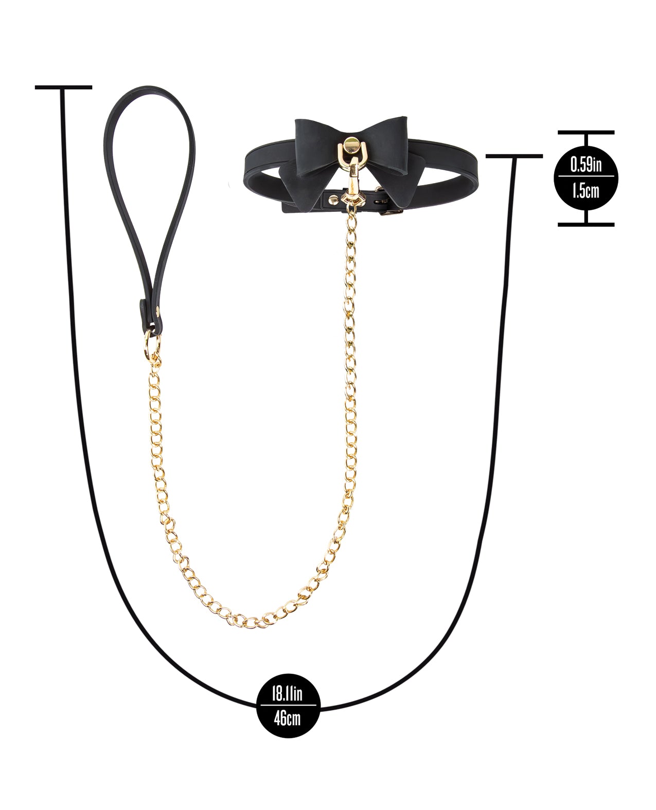 Blush Temptasia Ardor Collar & Leash w/Bow - Black