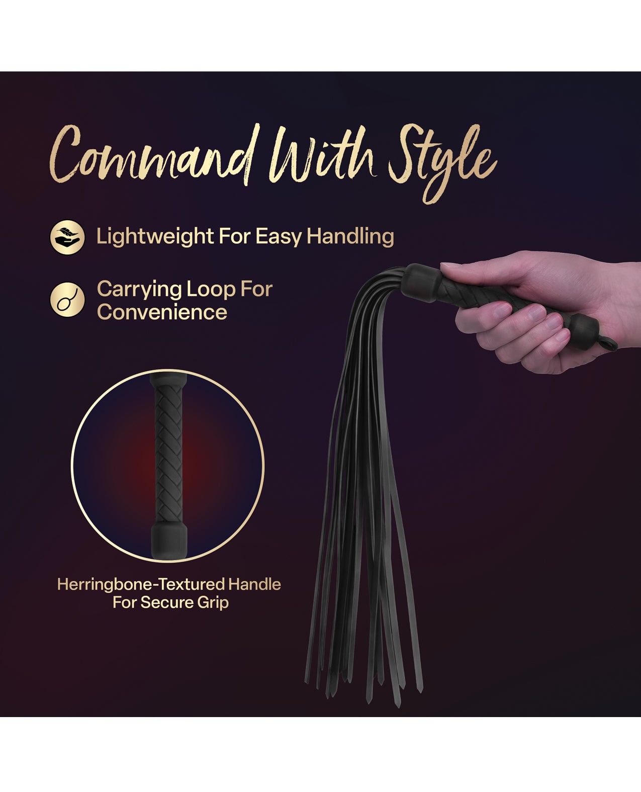 Blush Temptasia Ardor Flogger - Black