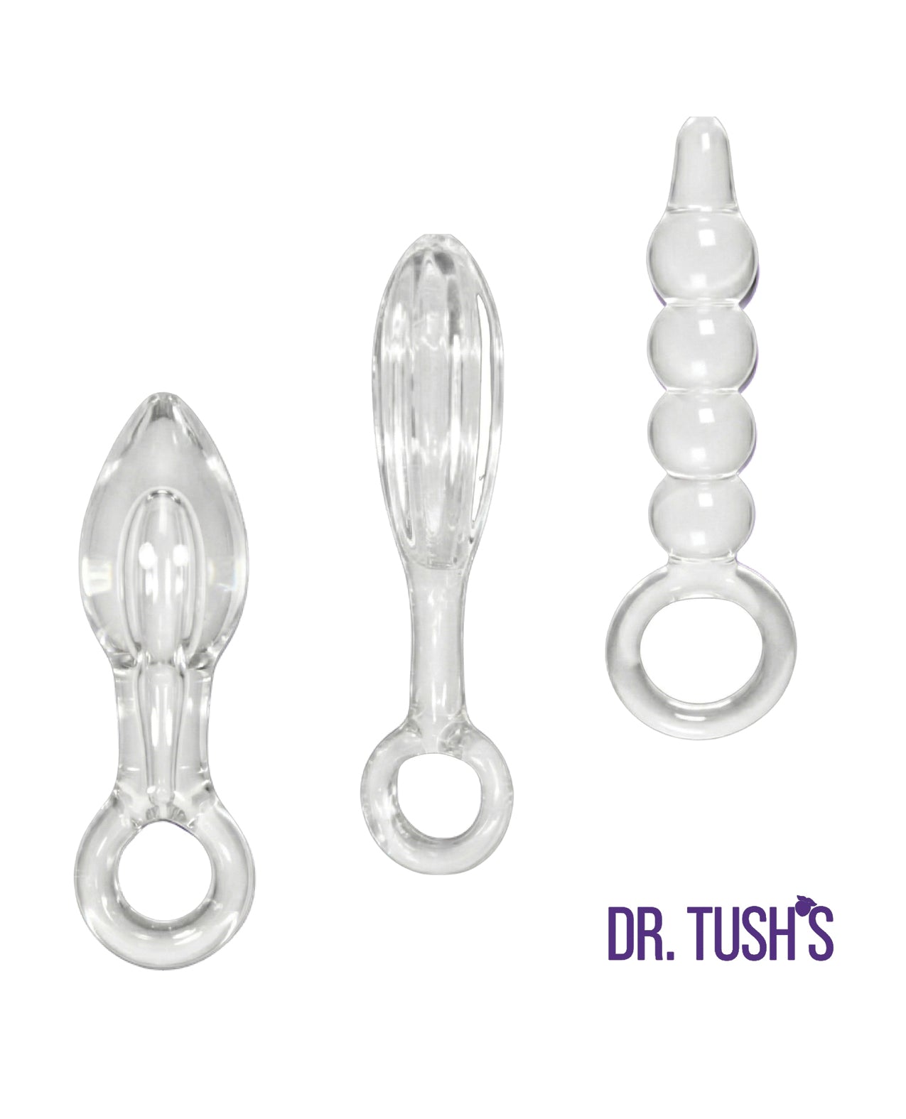 Dr. Tush's Halo of Pleasure Collection Anal Plug Set - Glass