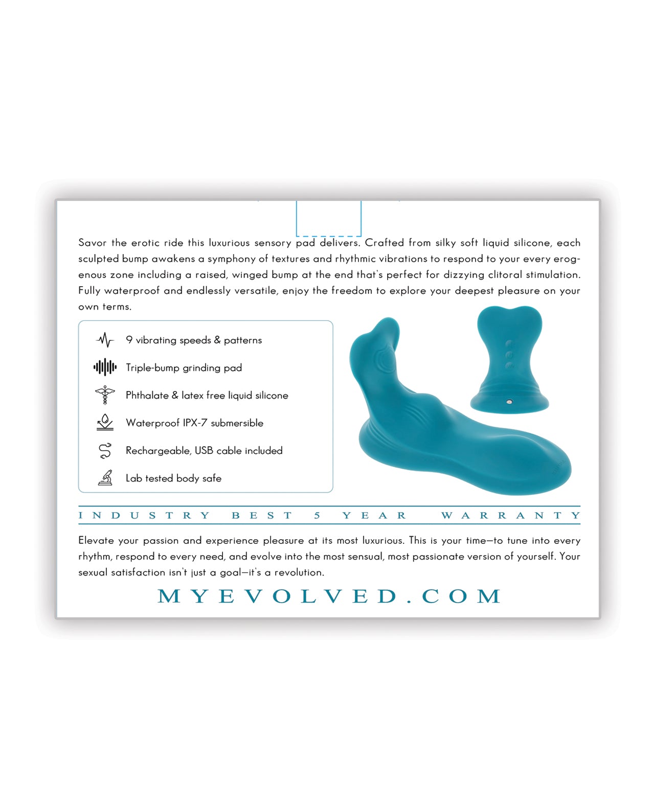 Evolved Bump & Grind External Stimulator - Teal