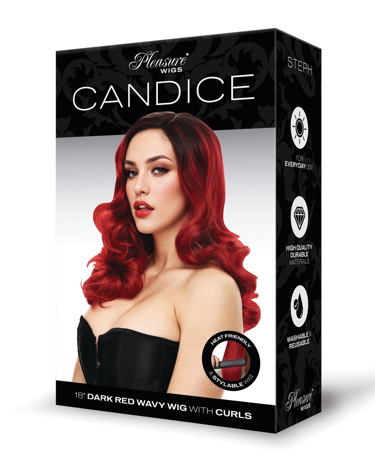 Pleasure Wigs Candice - Red/Black