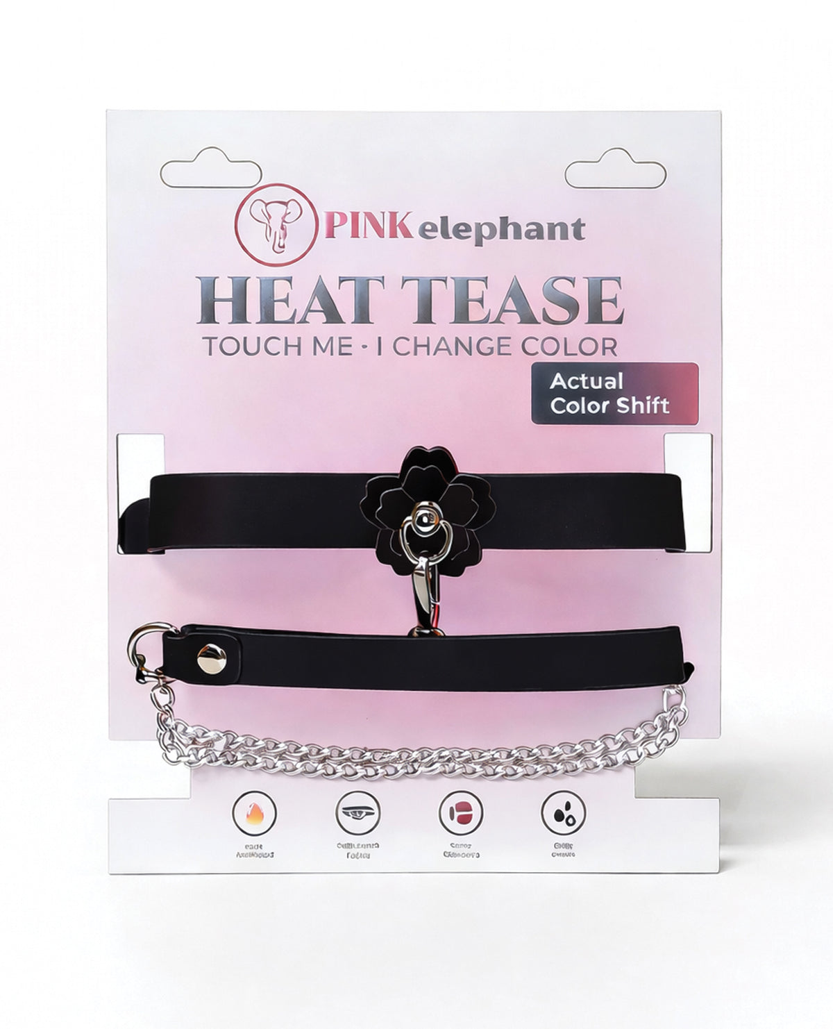 Heat Tease Flower Collar - Black/Pink
