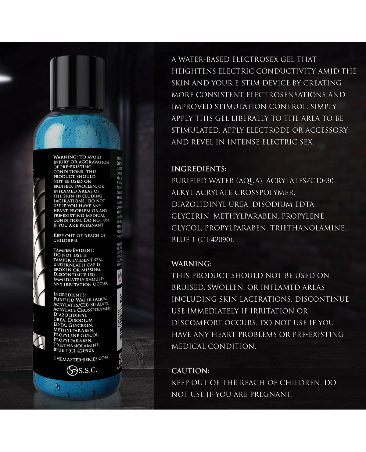 Master Series Electro Sex Gel - 8.5 oz