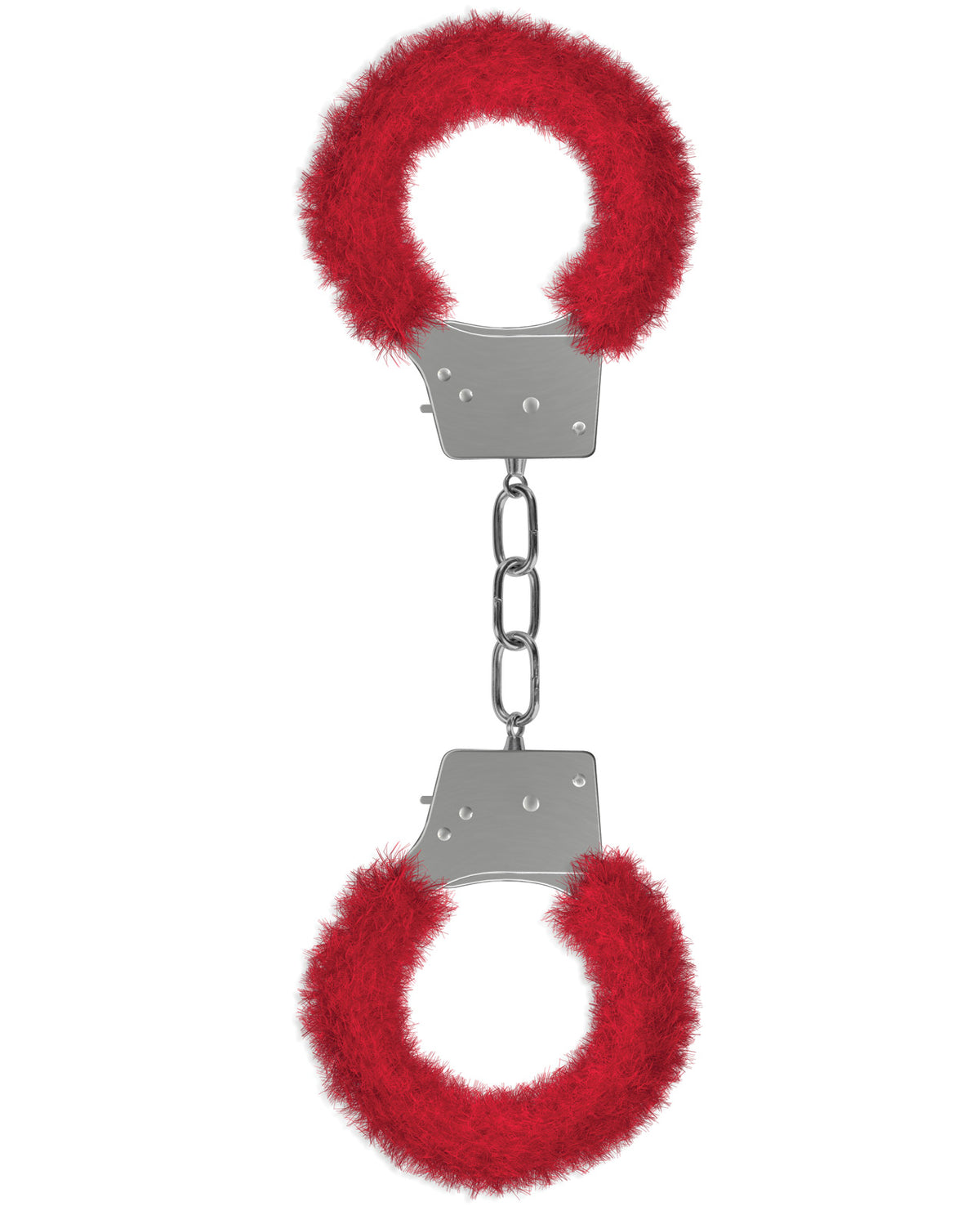 Shots Ouch Beginner's Handcuffs Furry - Red