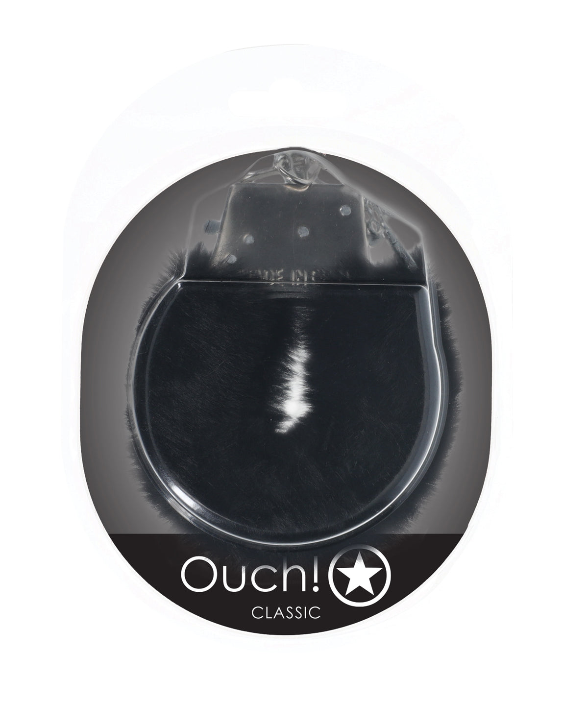 Shots Ouch! Classic Fluffy Handcuffs - Black