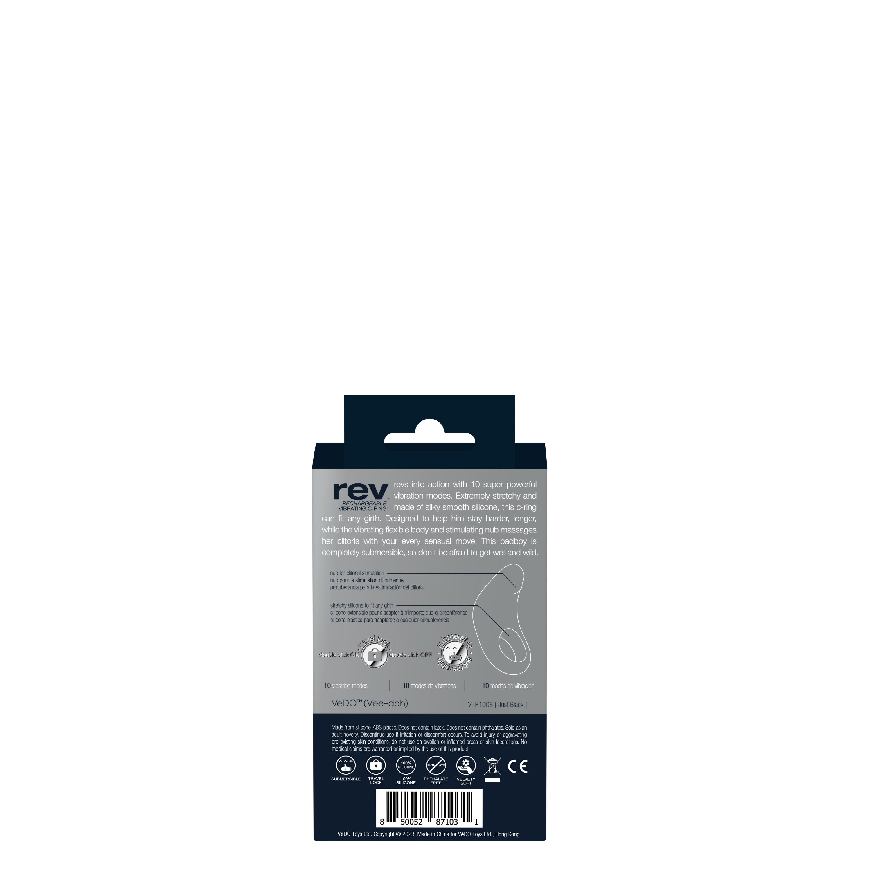 Rev Rechargeable Vibrating C-Ring