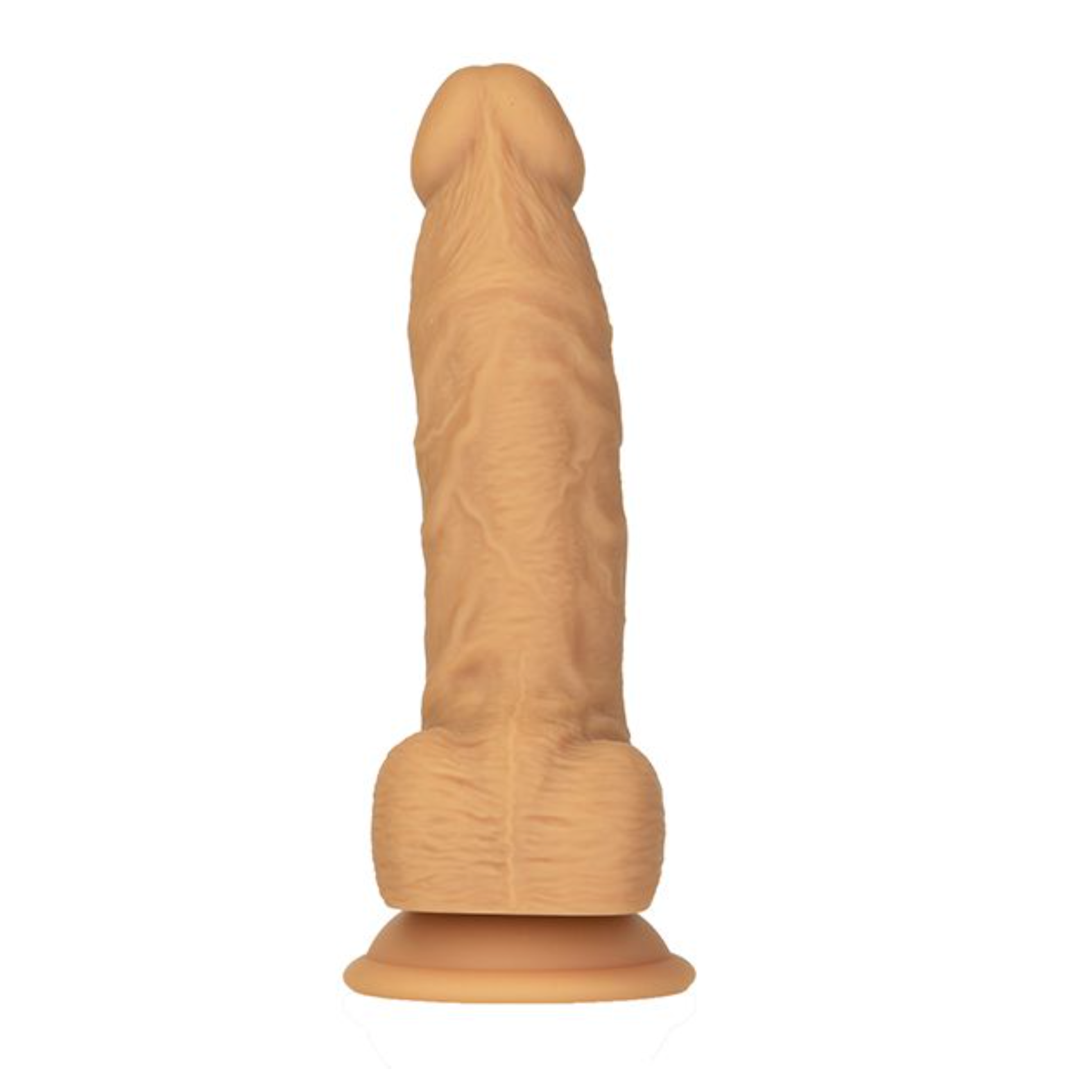 8" Dual Density Silicone Dildo - Caramel