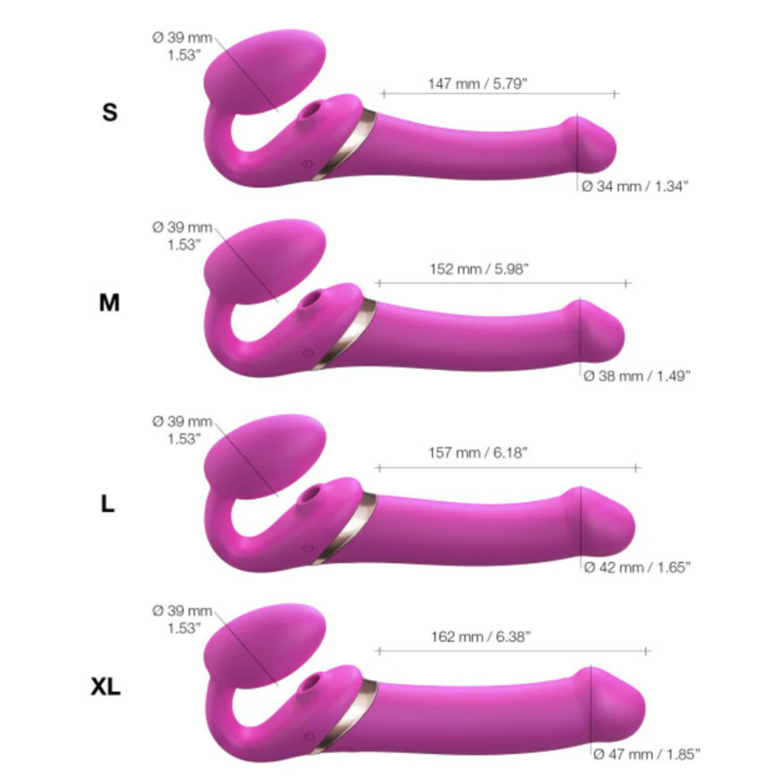 Multi Orgasm Bendable Strap-On - Small