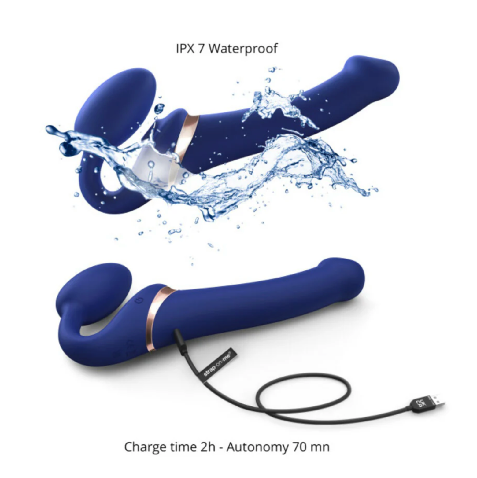 Multi Orgasm Bendable Strap-On - Medium