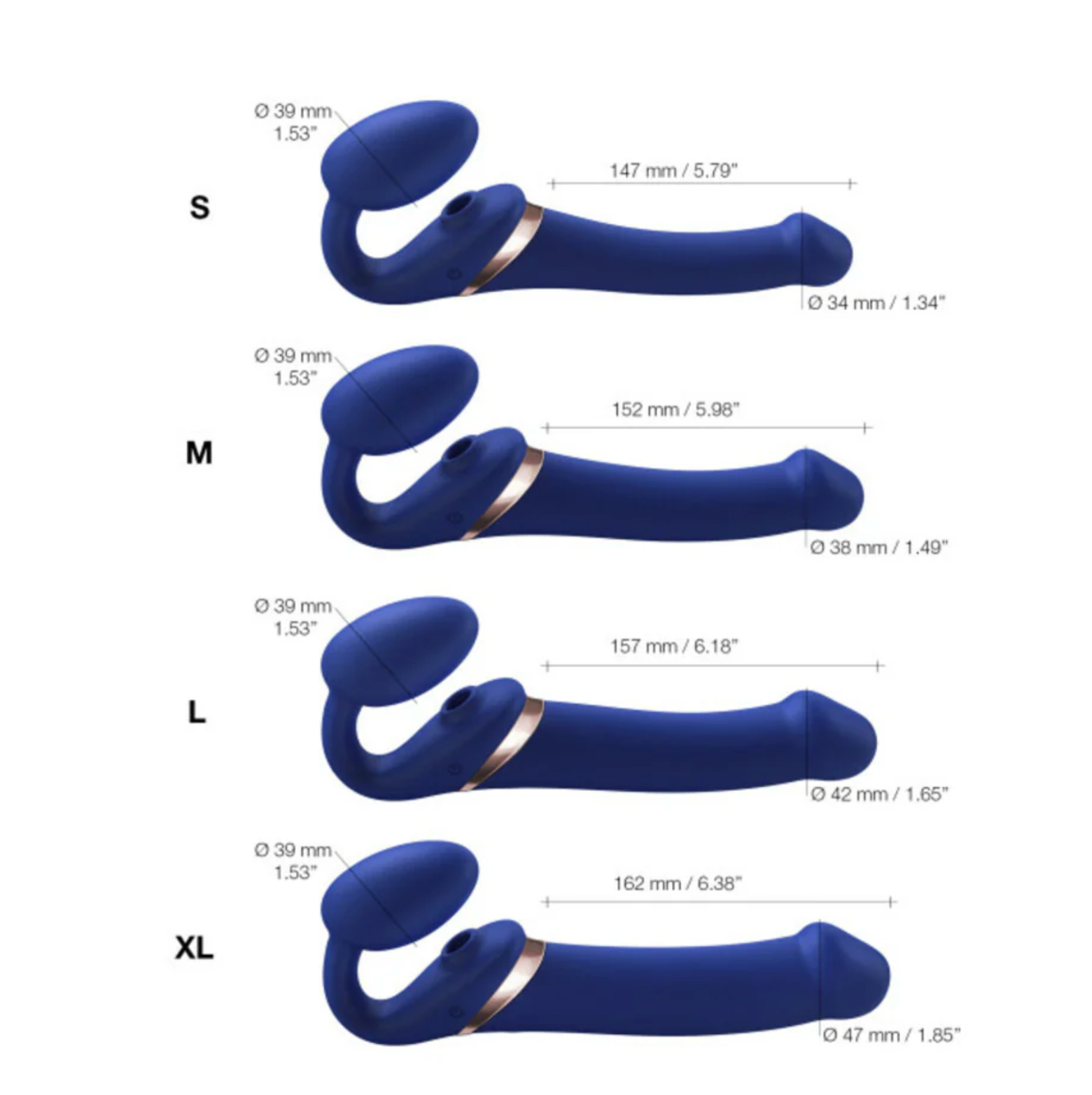Multi Orgasm Bendable Strap-On - Medium