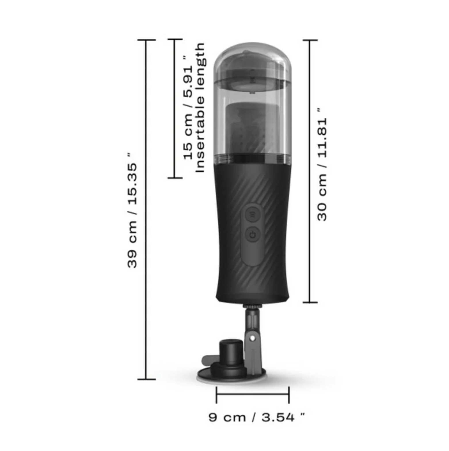 Thrust Blow Rechargeable Thrusting Vaginal Masturbator with Removeable Suction Cup
