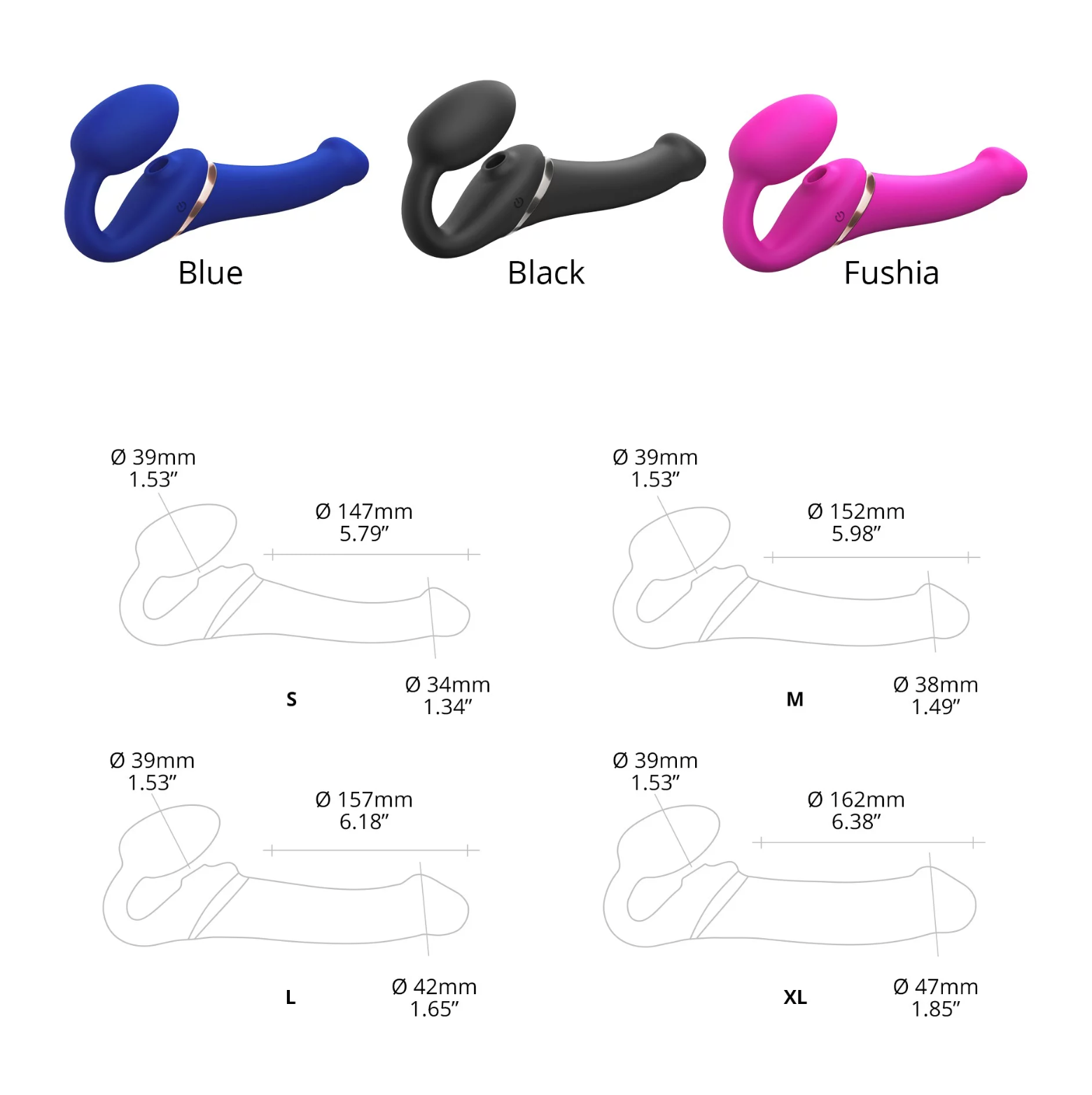 Multi Orgasm Bendable Strap-On - Large