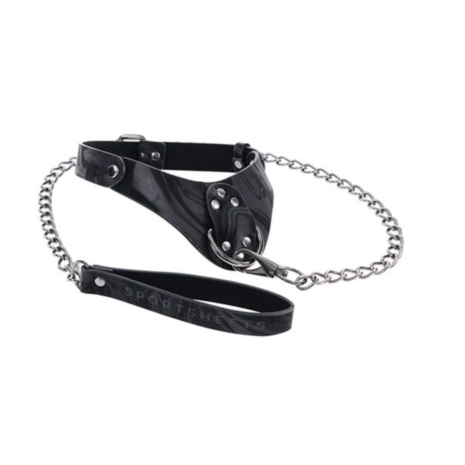 Sportsheets Velvet Noir Collar & Leash – Black