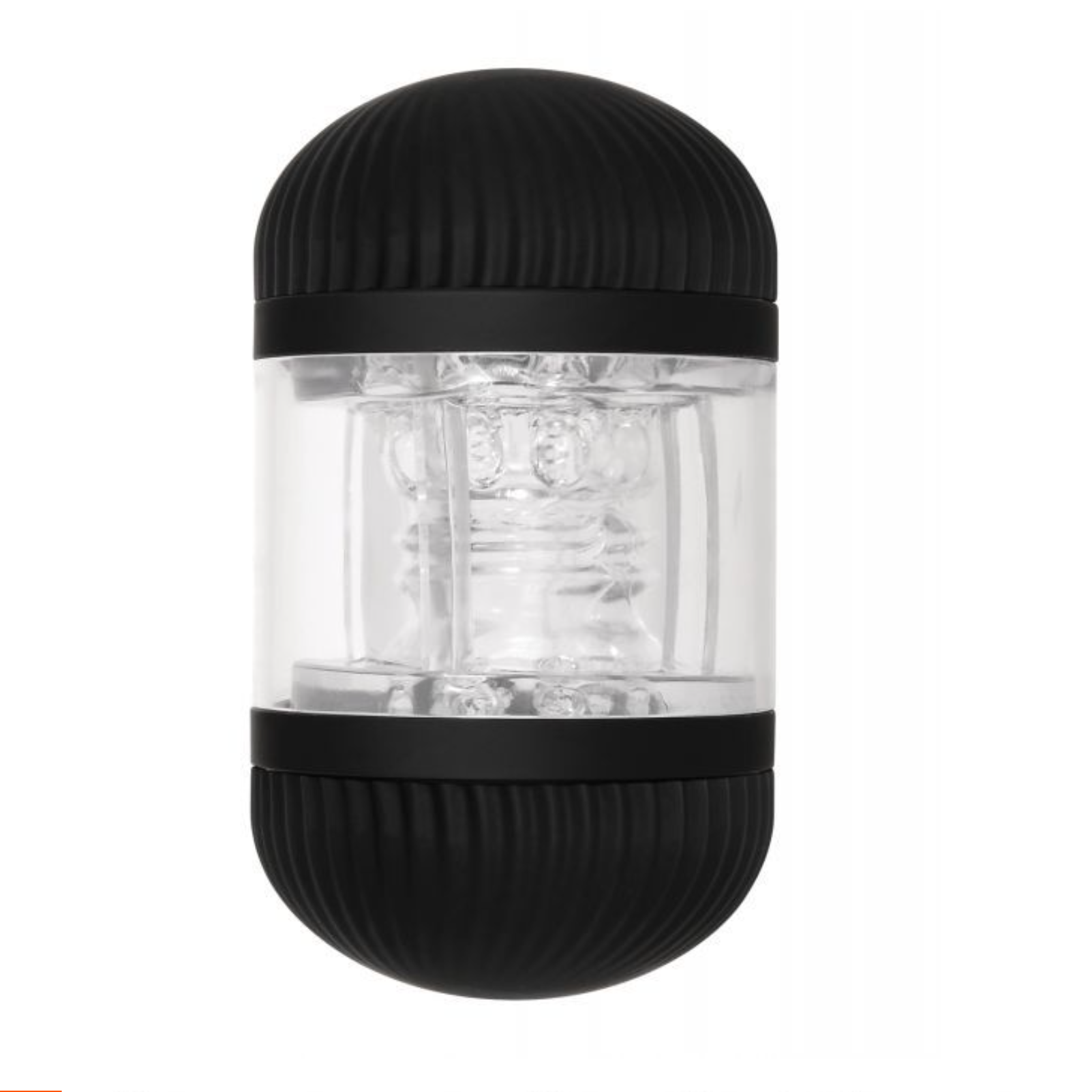 Zero Tolerance Double Decker Stroker – Dual-Ended Textured Masturbator (Black/Clear)