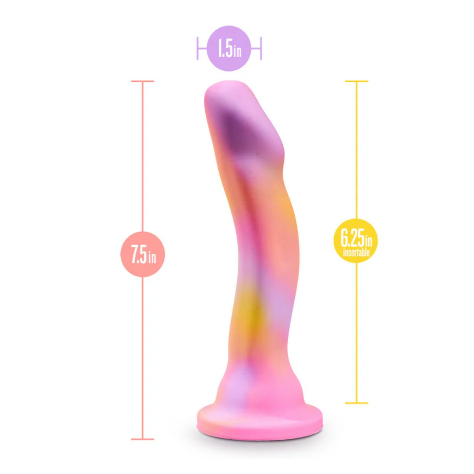 Sun's Out 7.5 in. Silicone Dildo Pink