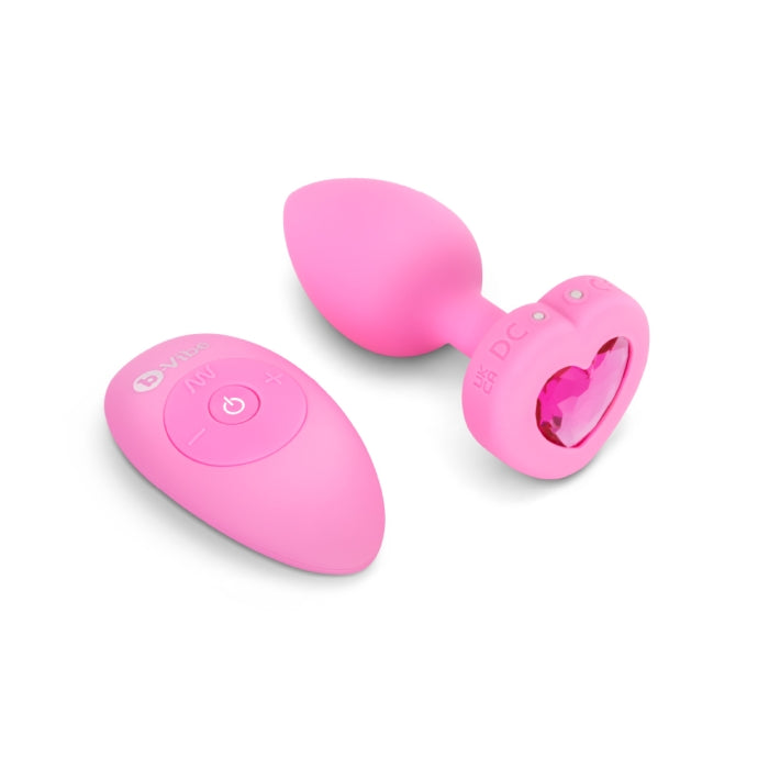 Vibrating Heart Jewel Plug