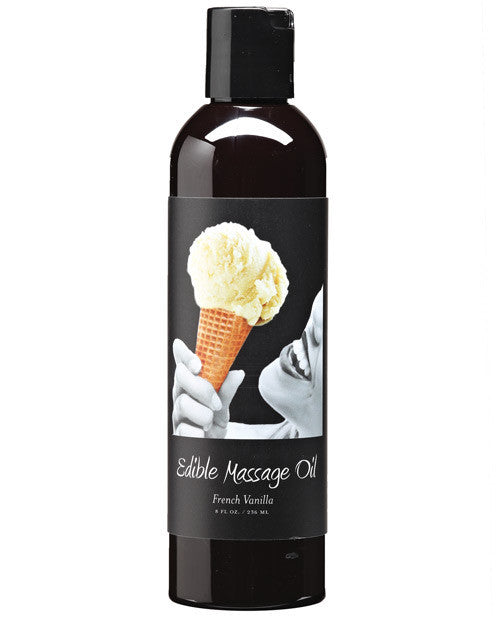 Earthly Body Edible Massage Oil 8 oz. - Vanilla - Cupid's Closet