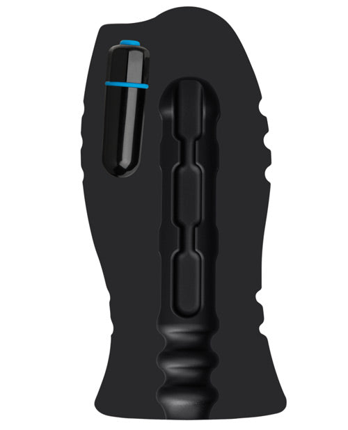 OptiMale Ultraskyn Vibrating Stroker w/Chain Links - Black