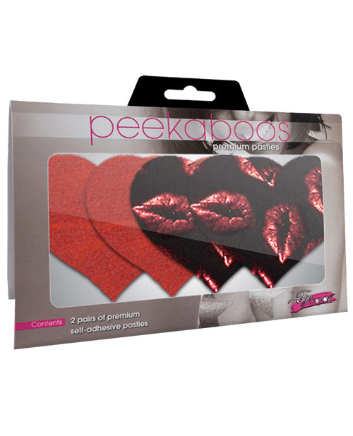 Pure Passion Hearts - Red & Black Pack of 2