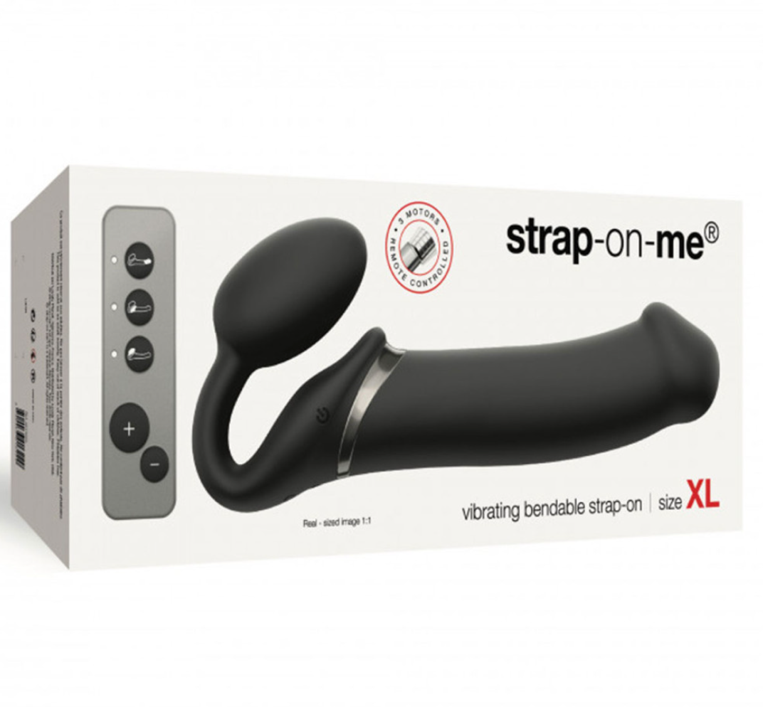 Vibrating Bendable Strapless Strap On - X-Large