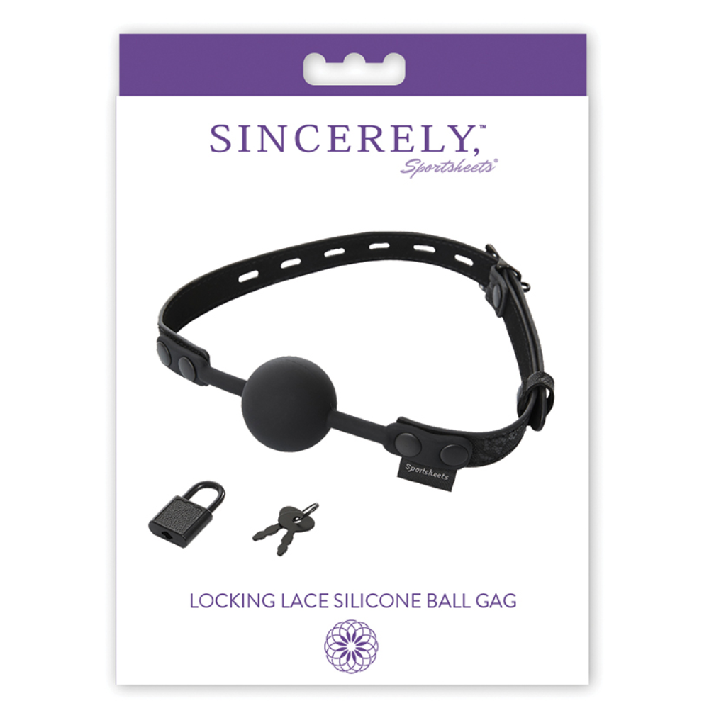 LOCKING LACE SILICONE BALL GAG