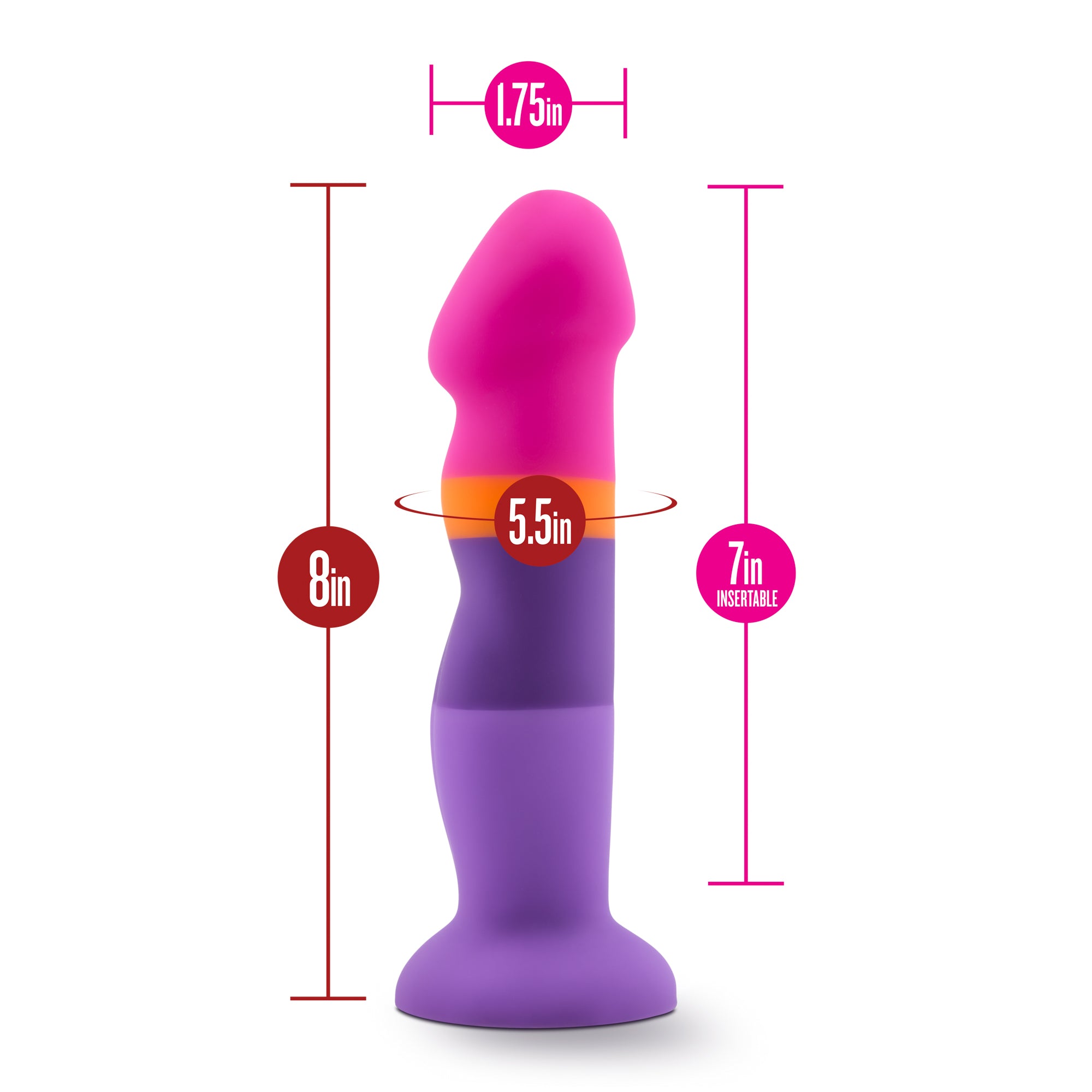 D3 Summer Fling 8 in. Silicone Dildo