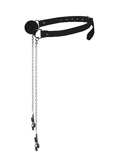Ouch! Ball Gag & Nipple Clamps - Cupid's Closet