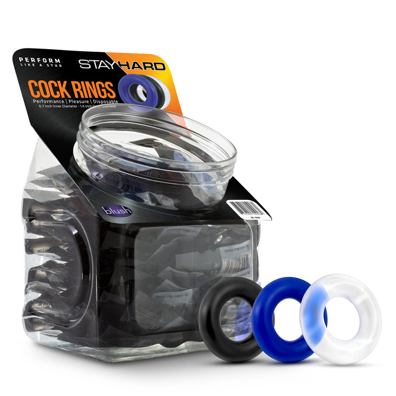 Stay Hard Donut Rings 50-Piece Assorted Color Display