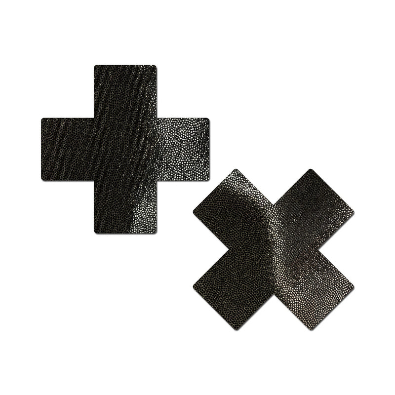 Pastease Everyday Reusable Crosses Pasties Black