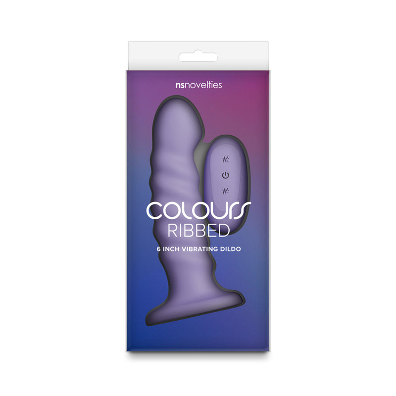 Colours Ribbed Vibrating 6 in. Purple