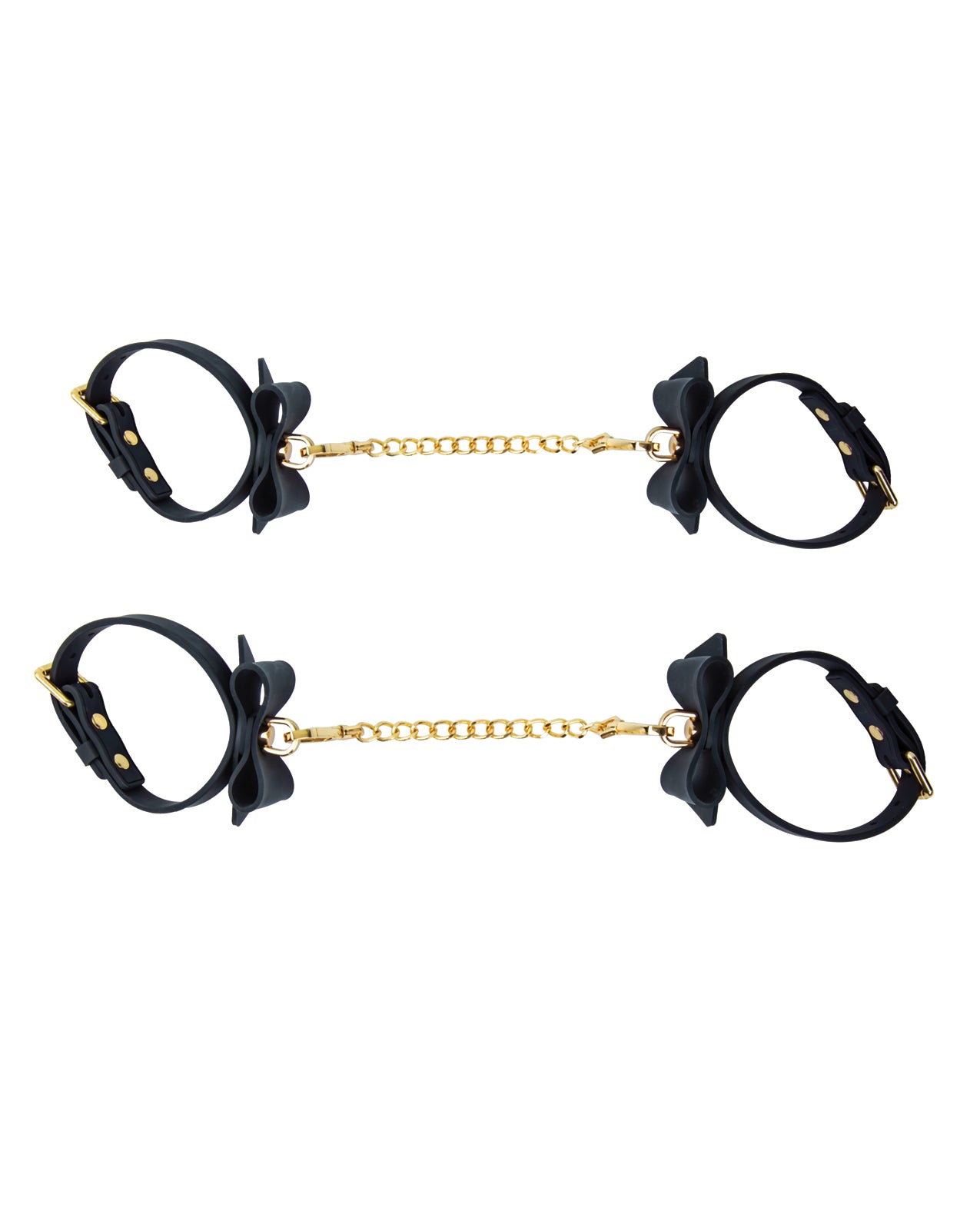 Blush Temptasia Ardor Wrist & Ankle Restraints w/Bow - Black