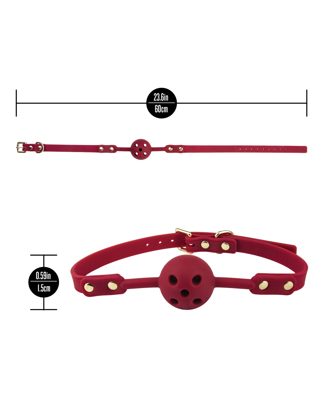 Blush Temptasia Ardor Ball Gag - Red