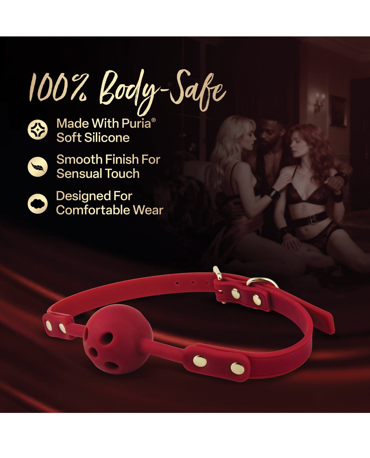 Blush Temptasia Ardor Ball Gag - Red