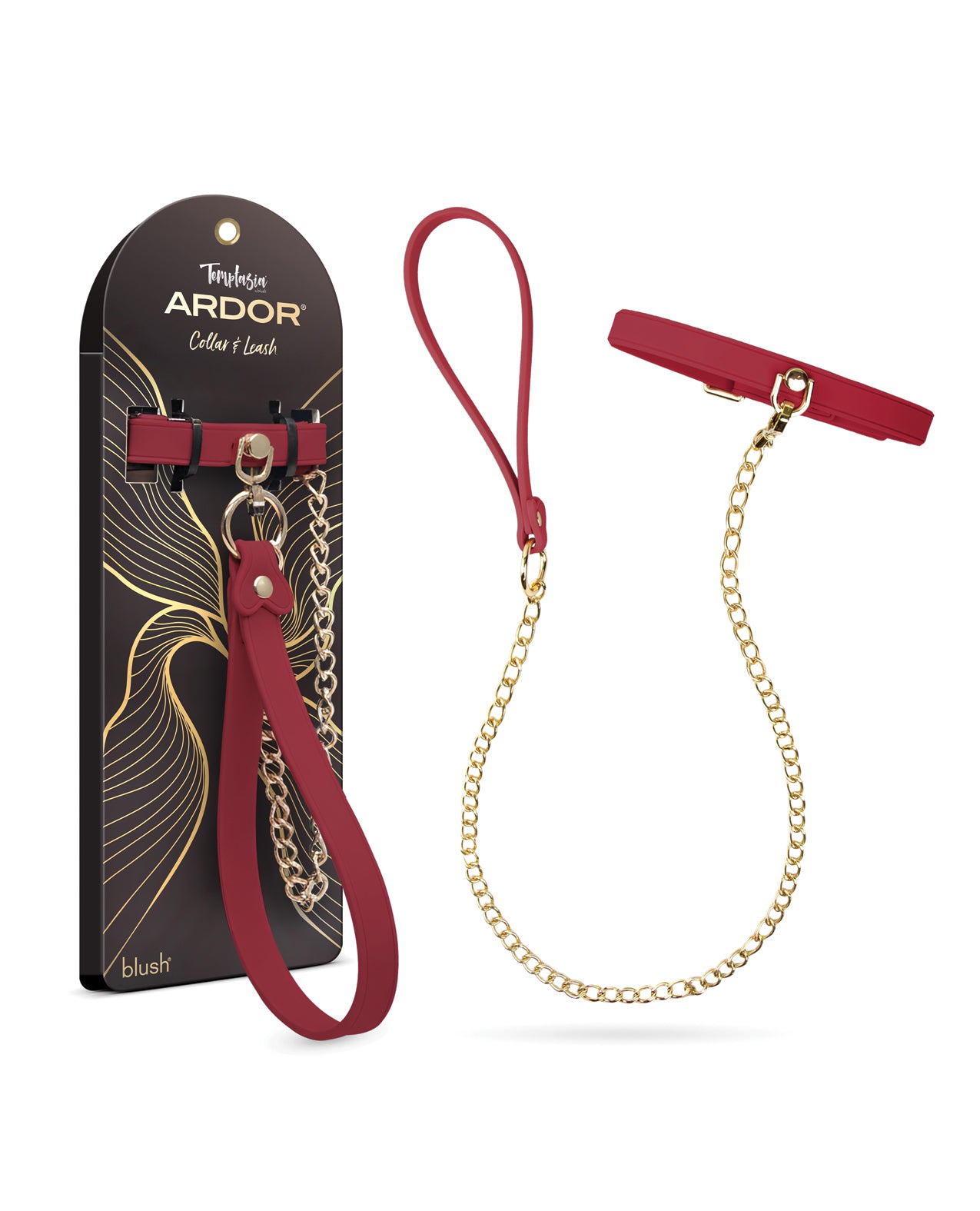 Blush Temptasia Ardor Collar & Leash - Red