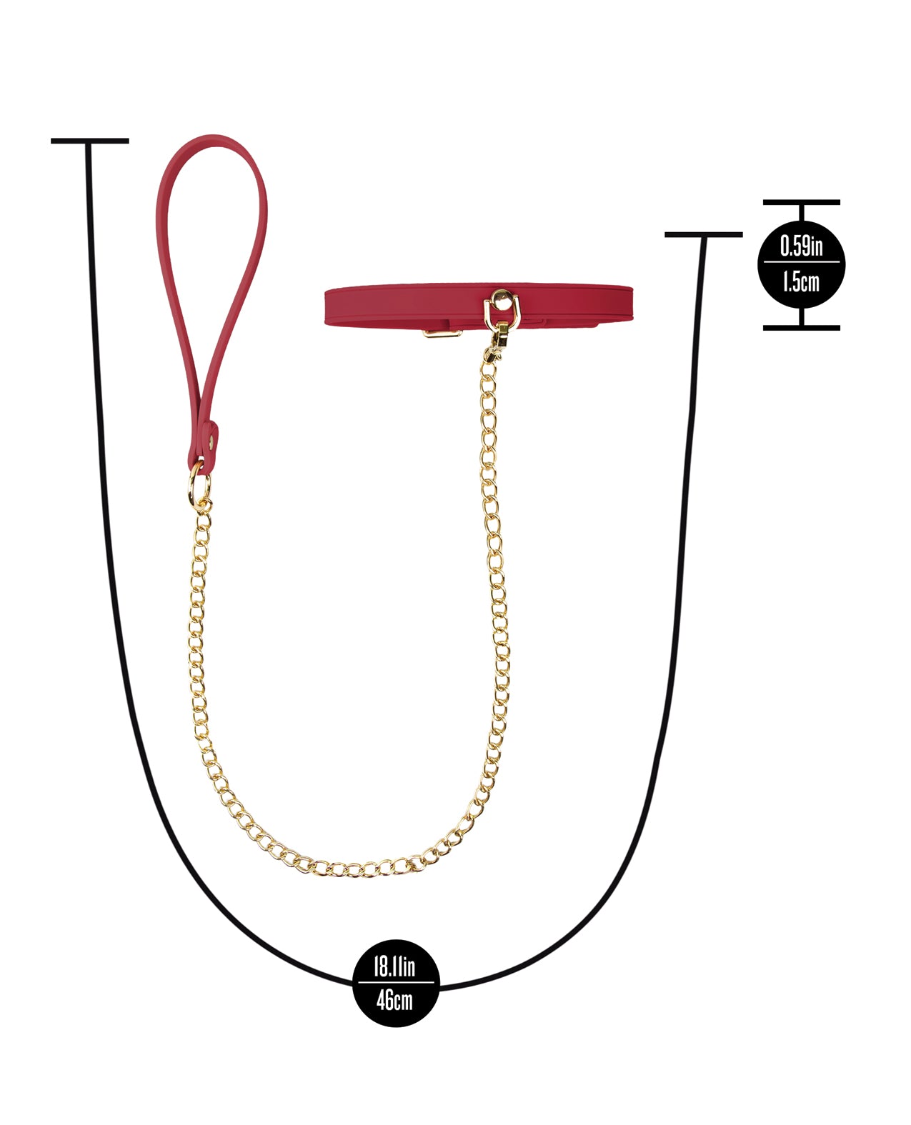 Blush Temptasia Ardor Collar & Leash - Red