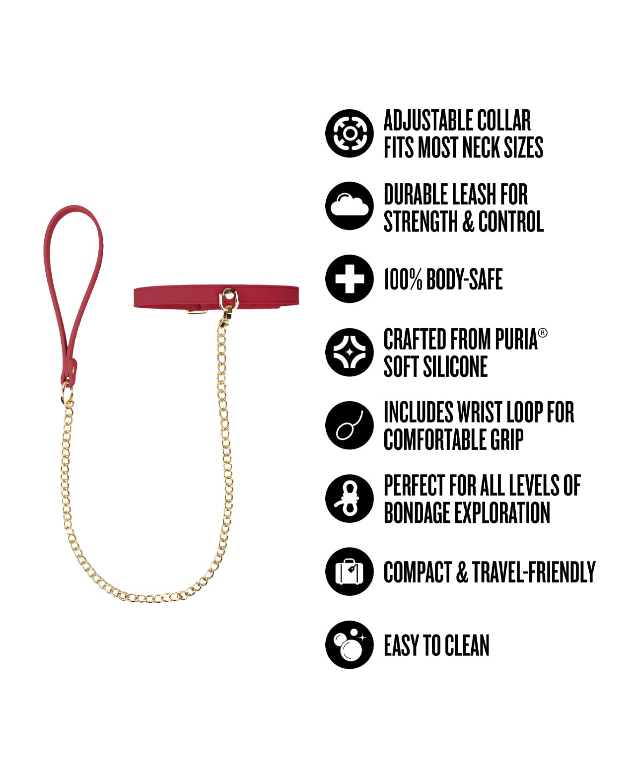 Blush Temptasia Ardor Collar & Leash - Red