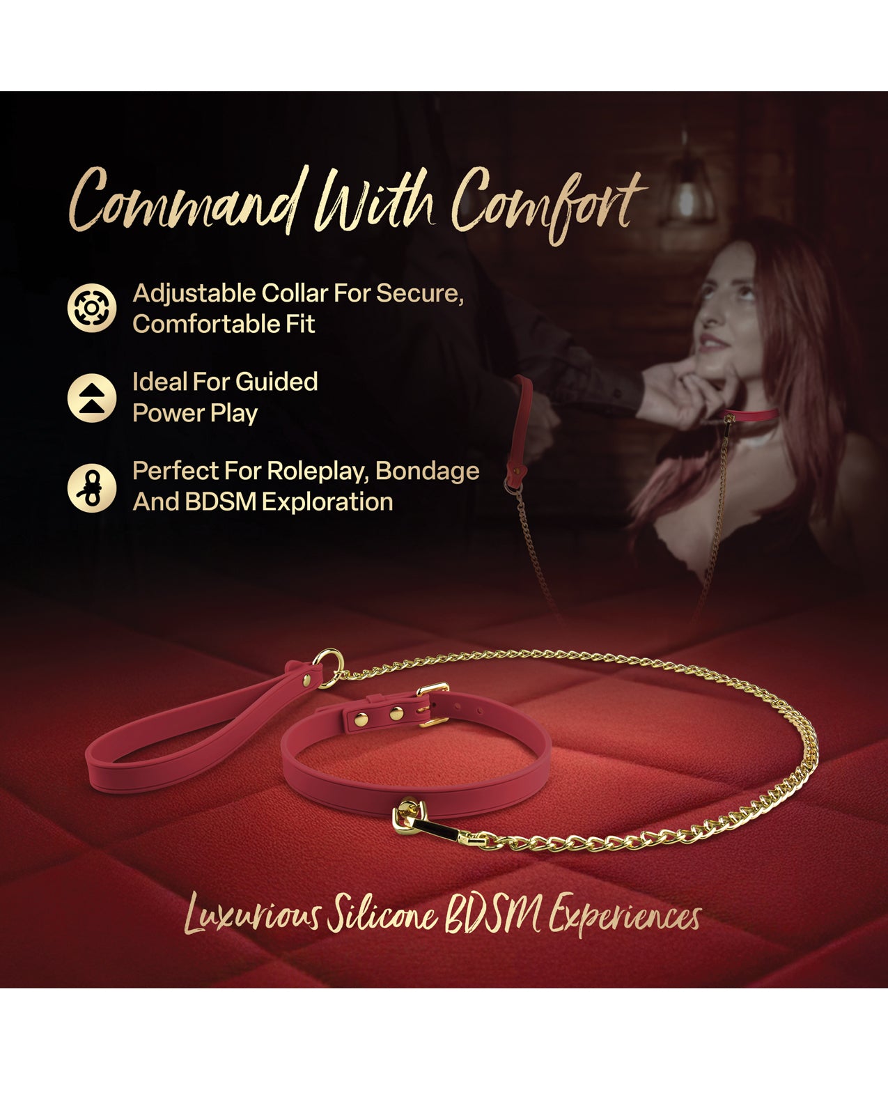 Blush Temptasia Ardor Collar & Leash - Red
