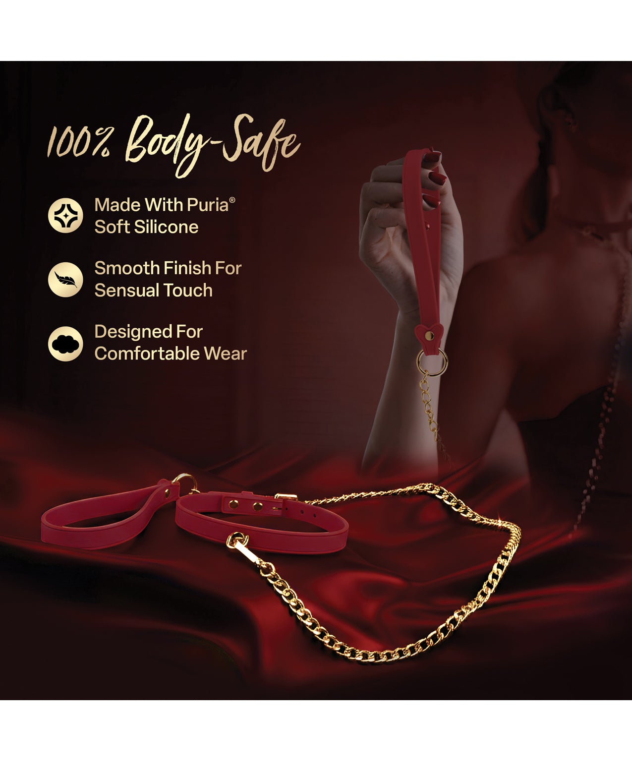 Blush Temptasia Ardor Collar & Leash - Red