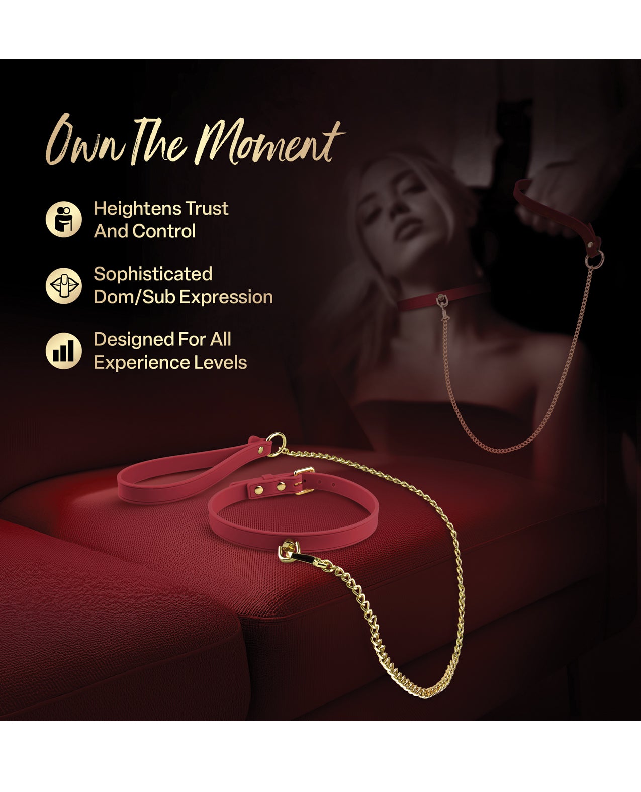 Blush Temptasia Ardor Collar & Leash - Red