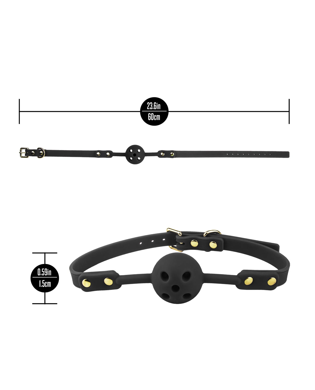 Blush Temptasia Ardor Ball Gag - Black