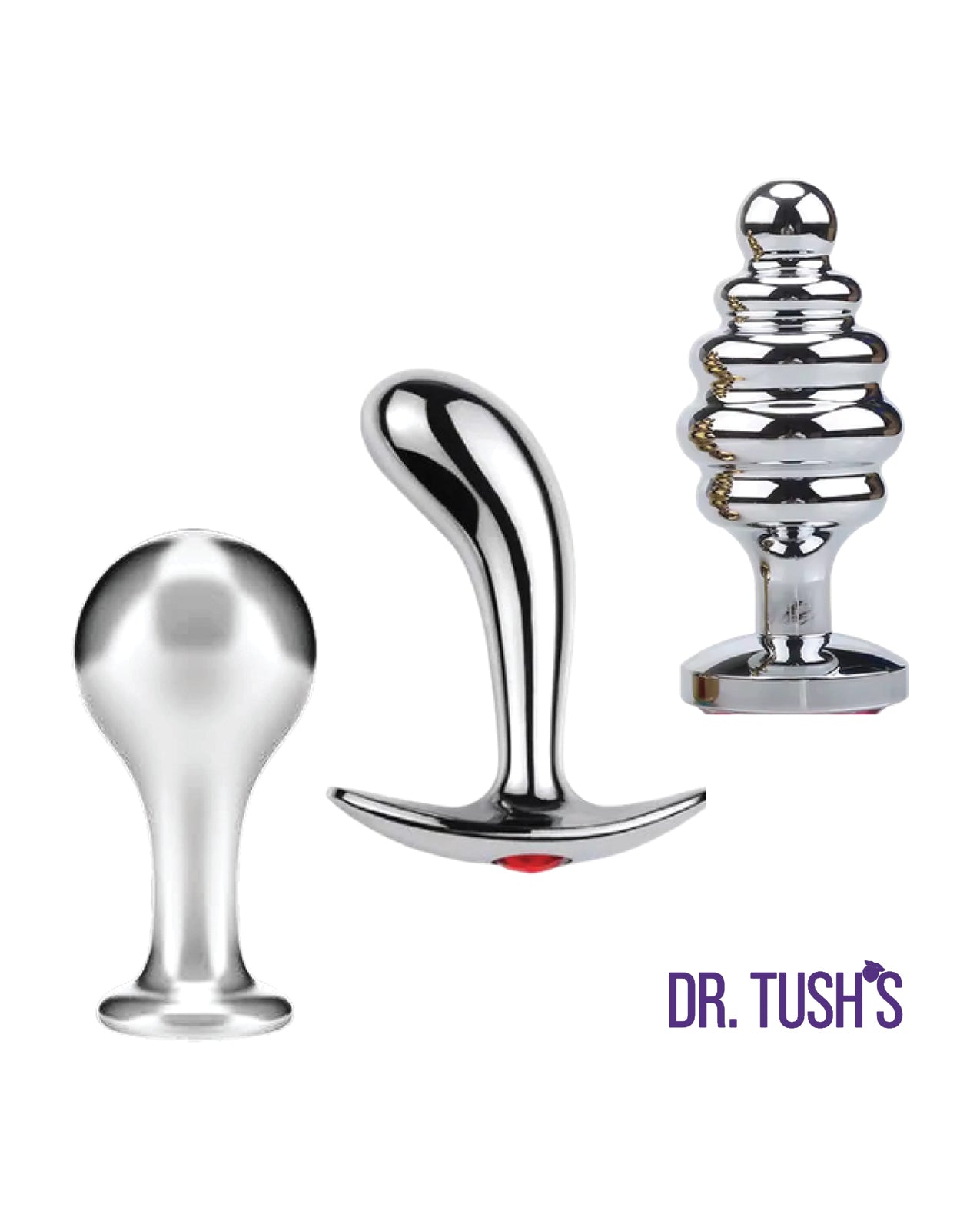 Dr. Tush's Tools of Temptation Small Anal Plug Set - Metal