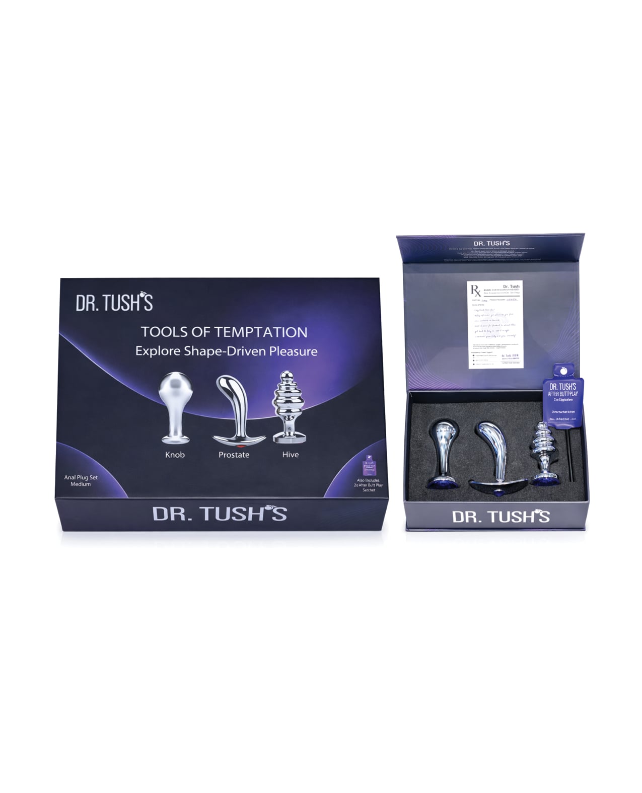 Dr. Tush's Tools of Temptation Small Anal Plug Set - Metal