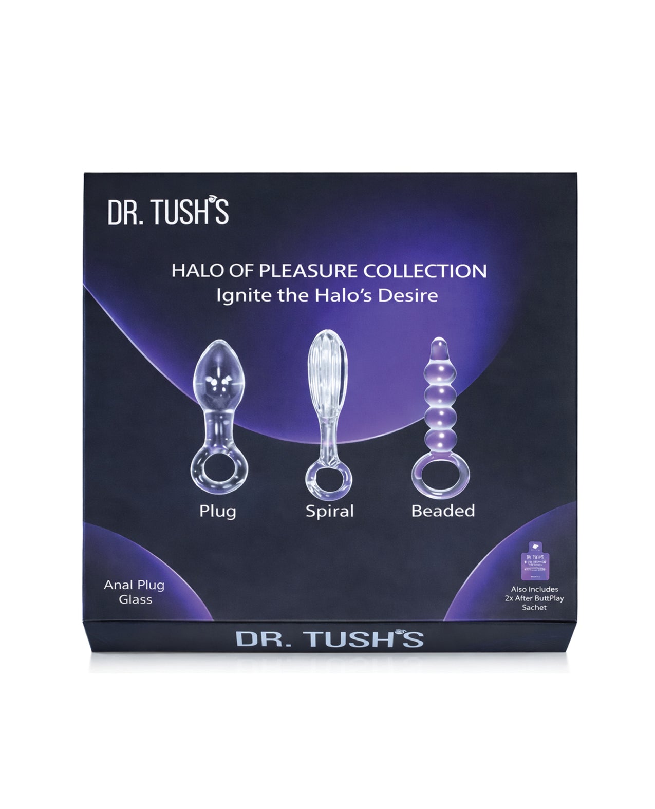 Dr. Tush's Halo of Pleasure Collection Anal Plug Set - Glass